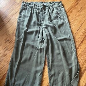 Loft Pull-On Wide Leg Pants in Soft Twill